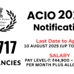 IB ACIO 2025 Notification – Apply for 3,717 Vacancies!